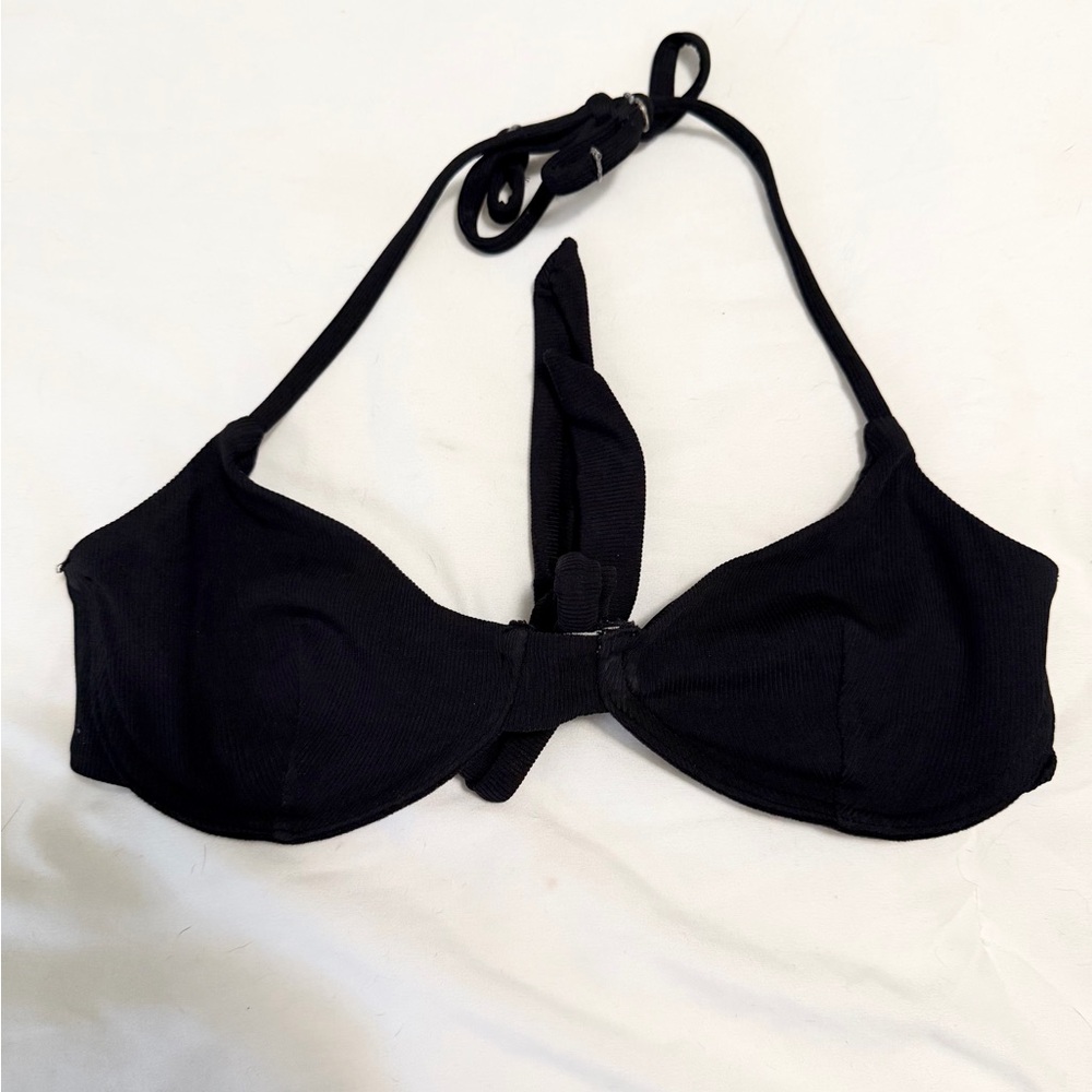 5 for $25! Chic Black Halter Bikini Top